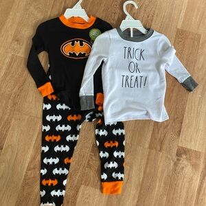 Halloween pajama lot Batman and Rae Dunn